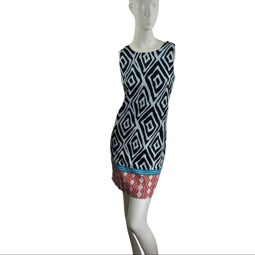 London Times Petite Sleeveless Shift Dress
